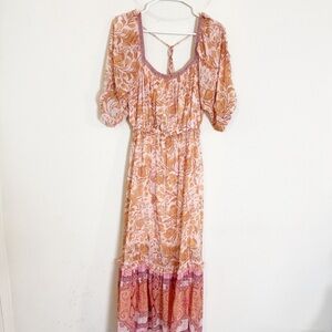 Super Natural by secret mission aviana Floral Bohemian Maxi Dress
